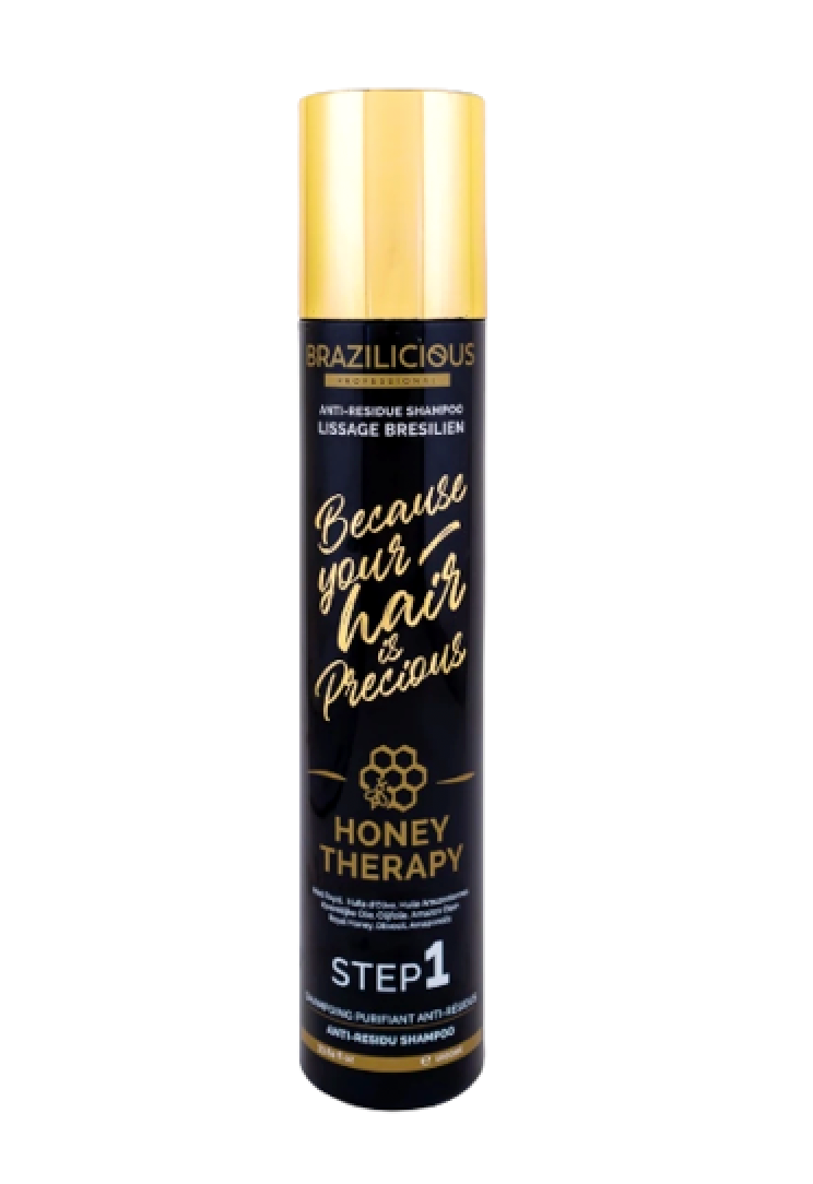 Prepare for the anti-frizz and rejuvenation treatment with Honey Therapy Step 1