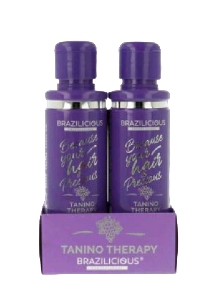 Revitalise your customer's hair even after multiple chemical treatments with Brazilicious Tanino Therapy