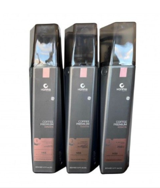 Anti Frizz Hair Product Honma Tokyo Coffee Premium Keratin 3 Steps