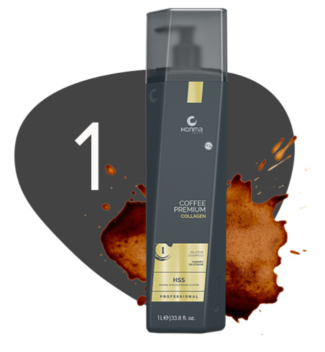Honma Tokyo Coffee Premium Collagen Shampoo Dilator 1L Step 1 | Collagen Hair Treatments