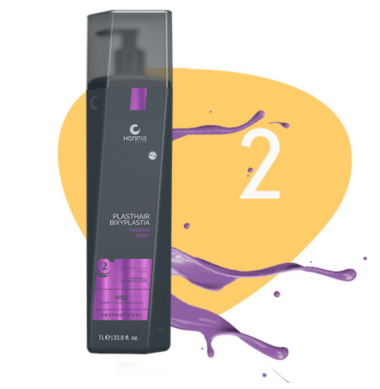 Hair Straightening Products | Honma Tokyo PlastHair Bixyplasty Passion Fruit Reconstructive Mask 1L Step 2