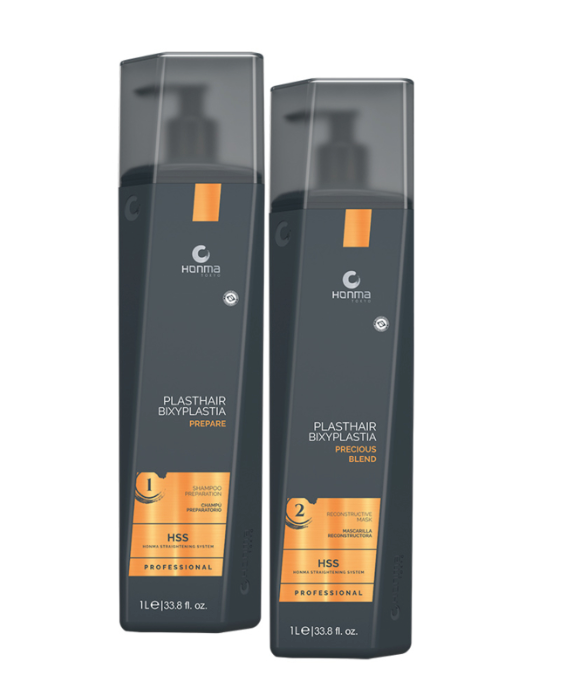 Experience Bixyplasty Precious Blend Hair Transformation | Honma Tokyo PlastHair Bixyplasty Precious Blend 1L Kit (2 Steps)